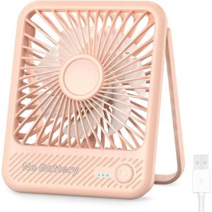 imageKoonie USB Fan Strong Wind Ultra Quiet Small Desk Fan 220 Tilt Folding 3 Speeds Adjustable USBC Powered Personal Fan for Home Office Desktop Pink NO BATTERYMini Pink