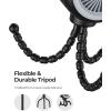imageKoonie Portable Stroller Fan with Flexible Tripod Car Seat fan Clipon for Infant Rechargeable Battery Operated Fan with 3 Speeds Baby Travel Gear for Outdoor Camping Tent Crib Bike TreadmillOscillatingblack