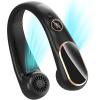 imageKoonie Neck Fan Rechargeable Personal Portable Fan Battery Operated Hands Free Wearable USB Neck Cooling Fan for Indoor Outdoor Width Adjustable Digital Display 412h Working Timeblack