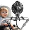 imageKoonie Portable Stroller Fan for Baby Rechargeable Battery Operated 3 Speeds 360 Rotation 25db Low NoiseDigital Display Detachable Flexible Tripod Clipon Car Seats Tent Crib Treadmill