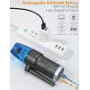 imageKoonie Compressed Air Duster 2in1 Air Duster ampamp Vacuum Powerful 60000RPM 8000PA 2 Speeds Mini Cordless Vacuum Cleaner Rechargeable Electric Air Duster for Computer Keyboard Camera PC Car Blue