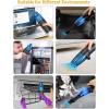 imageKoonie Compressed Air Duster 2in1 Air Duster ampamp Vacuum Powerful 60000RPM 8000PA 2 Speeds Mini Cordless Vacuum Cleaner Rechargeable Electric Air Duster for Computer Keyboard Camera PC Car Blue